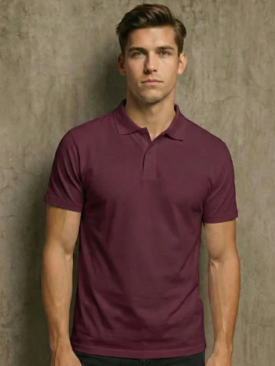 Теніска чоловіча B&C Бордова