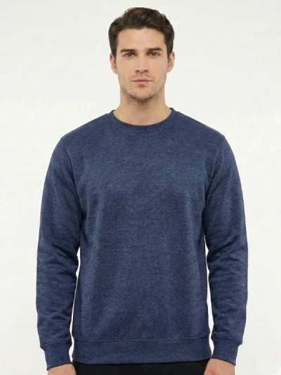 Світшот B&C #Set In Темно-синій Меланж