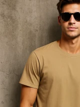 Футболка чоловіча B&C Бежева фото 2