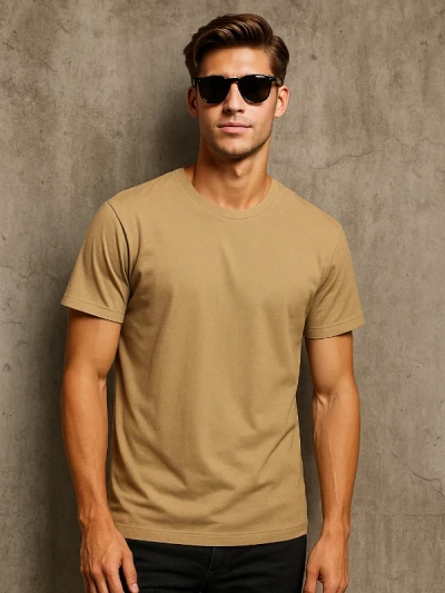 Футболка чоловіча B&C Бежева