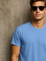 Футболка чоловіча B&C Блакитна фото 2