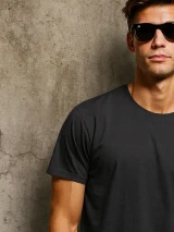 Футболка чоловіча B&C Темно-сіра фото 2