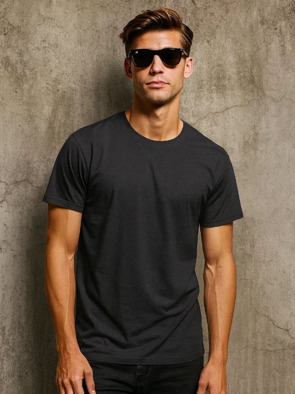 Футболка чоловіча B&C Темно-сіра