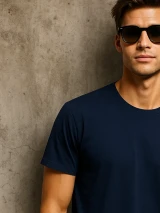 Футболка чоловіча B&C Темно-синя фото 2