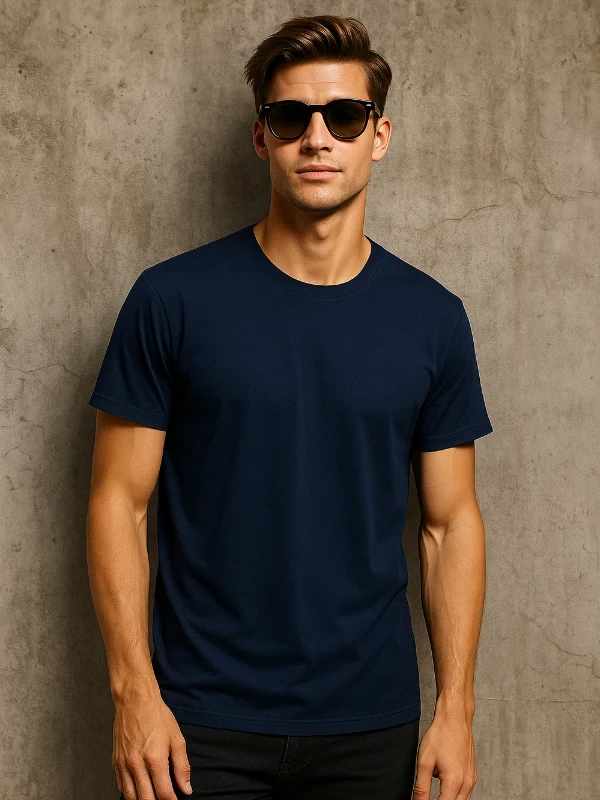 Футболка чоловіча B&C Темно-синя