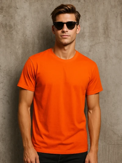 Футболка чоловіча B&C Помаранчева