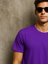 Футболка чоловіча B&C Фіолетова фото 2