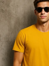 Футболка чоловіча B&C Жовта фото 2