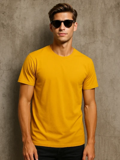 Футболка чоловіча B&C Жовта