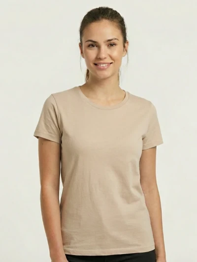 Футболка жіноча 100% бавовна B&C Бежева