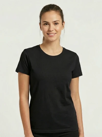 Футболка жіноча 100% бавовна B&C Чорний