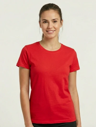 Футболка жіноча 100% бавовна B&C Червоний