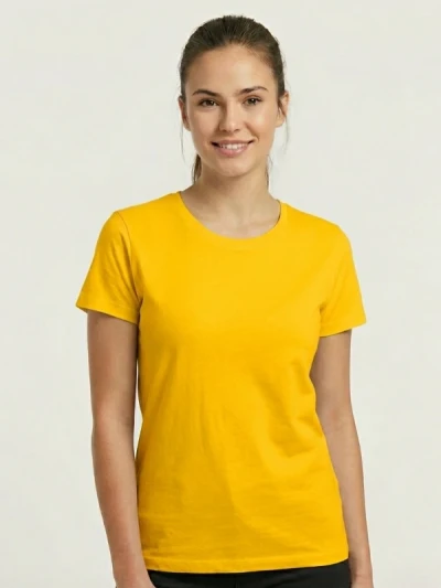 Футболка жіноча 100% бавовна B&C Жовта