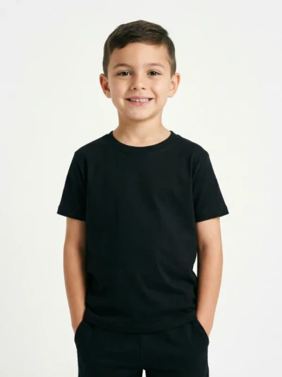 Футболка дитяча Fruit of the Loom Чорна