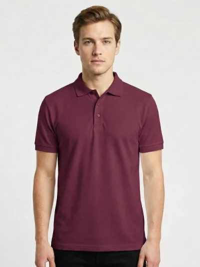Теніска чоловіча Fruit of the Loom 65:35 Polo Бордова