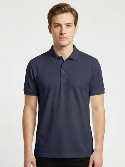 Теніска чоловіча Fruit of the Loom 65:35 Polo Темно-синя