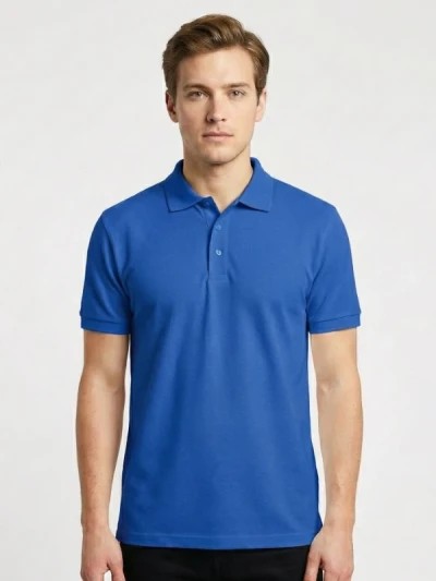 Теніска чоловіча Fruit of the Loom 65:35 Polo Синя