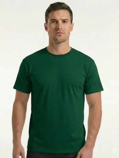 Футболка чоловіча Fruit of the Loom Valueweight Темно-зелений