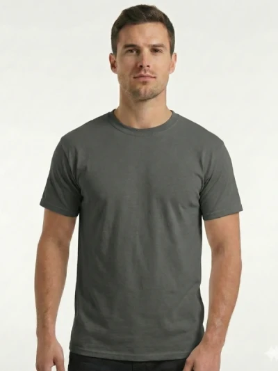 Футболка чоловіча Fruit of the Loom Valueweight Темно-сіра