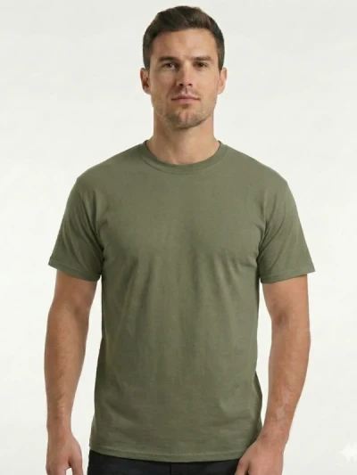 Футболка чоловіча Fruit of the Loom Valueweight Оливковий