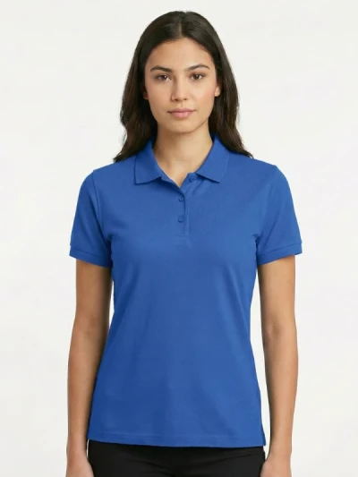 Теніска жіноча Fruit of the Loom 65:35 Polo Ladies Синя