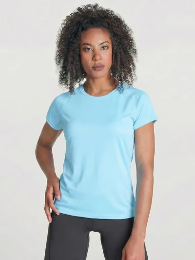 Жіноча футболка спортивна Roly Bahrein Блакитна